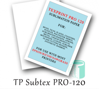A3 Mugs, Pens, Polyester & More Text Print Pro 120 Sublimation Paper (110 qty of A3Sheets)