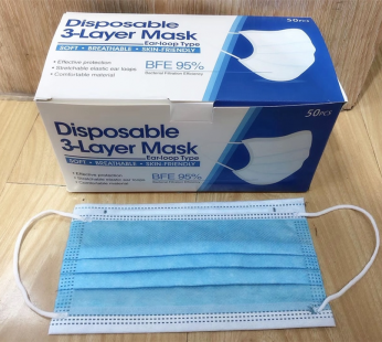 Disposable 3 layer Masks Box