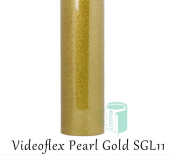 1Meter Sued Glitter Gold SGL11