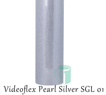 1Meter Sued Glitter Silver SGL01